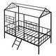 preview thumbnail 5 of 27, Metal House Bed Frame Twin Size With Slatted Support No Box Spring Needed