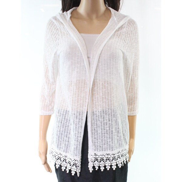 white small cardigan