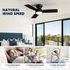 preview thumbnail 8 of 28, 32" Smart Gold & White Flush Mount Dimmable Ceiling Fan - 32''