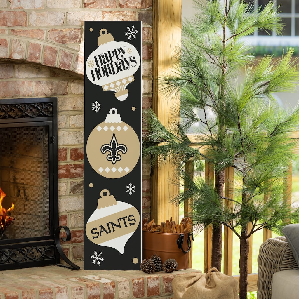 47" Double Sided Seasonal Porch Leaner, New Orleans Saints - 47" x 11.25"
