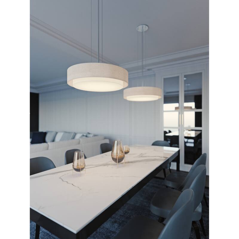 AFX Sanibel 16'' Pendant - Linen White