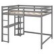 preview thumbnail 11 of 10, Full Pine Wood Loft Bed with Desk & Shelves