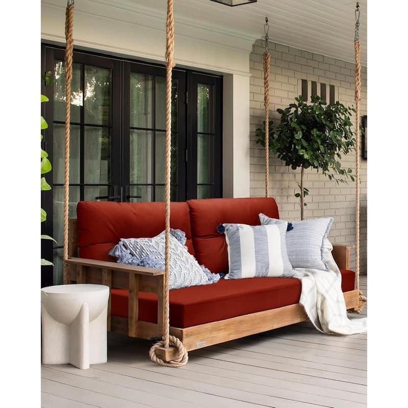 WINSOON 46 x 26 Inch Outdoor Loveseat Cushion Set Waterproof and Resistant