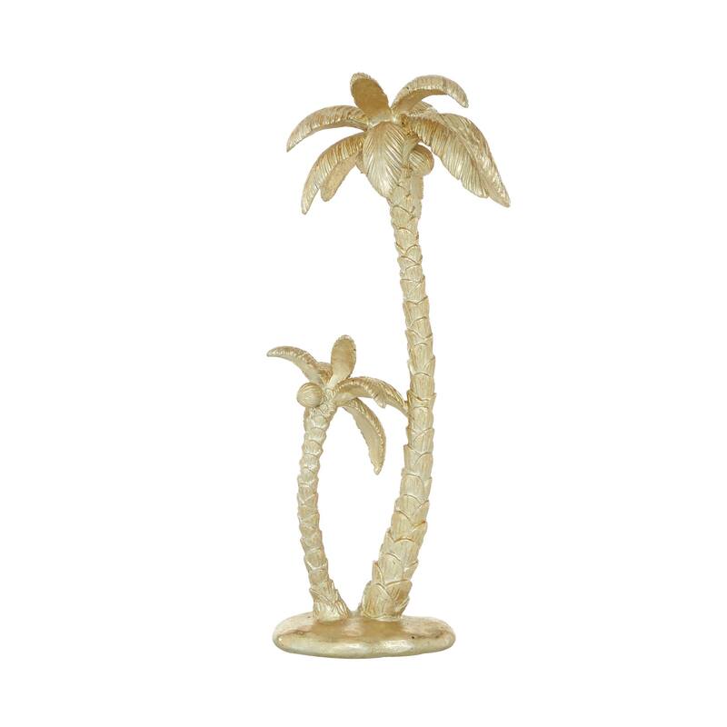 Gold Polyresin Palm Tree Decorative Sculpture