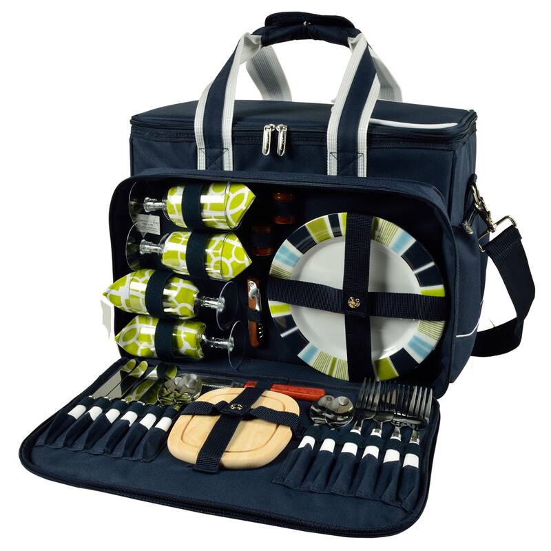 NCAA Georgia Tech Yellow Jackets Insulated Picnic Cooler with Service for Four