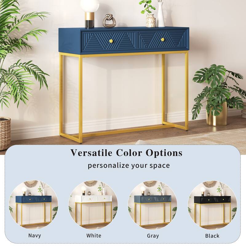 Modern Sleek Console Table with Storage