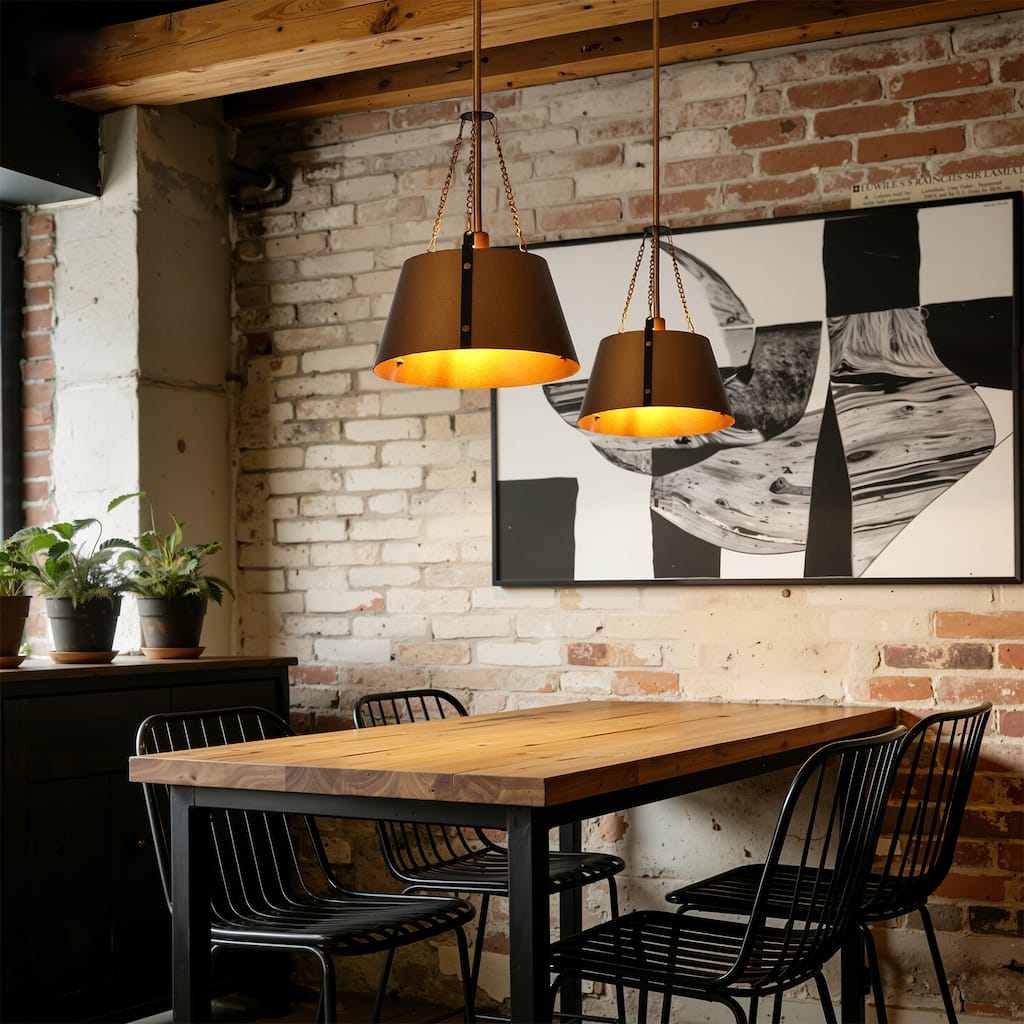 Modern Industrial Oversized Dome Pendant Light for Kitchen Island - Vintage Farmhouse Light