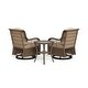 preview thumbnail 4 of 16, Rio Vista Outdoor Wicker Swivel Glider Chair Set (3-Piece)