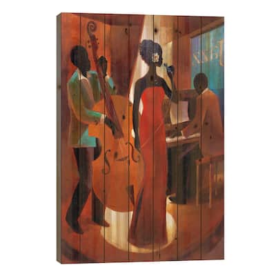 In A Sentimental Mood Print On Wood by Keith Mallett - Multi-Color