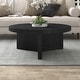 preview thumbnail 1 of 26, Holm 36" Wide Round Coffee Table - 36" Wide Black Grain