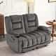 preview thumbnail 8 of 58, MCombo Power Reclining Loveseat Sofa with Heat and Massage, Fabric PR648