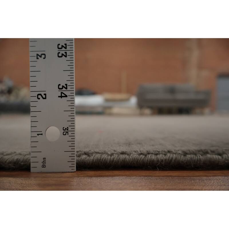 Hand Knotted Oriental Viscose Silk Carpet Tribal Animal Pictorial Brown Gabbeh Area Rug - 9' 7'' X 8' 0''