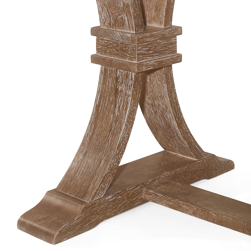 Fescue Fabric and Rubberwood 7 Piece Dining Set by Christopher Knight Home
