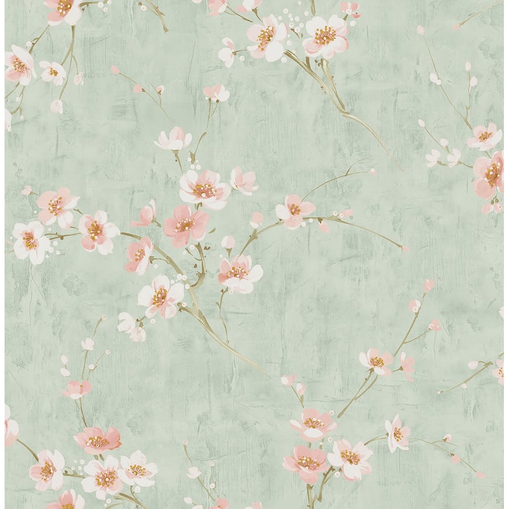 Seabrook Designs Koi Silk Road Dogwood Unpasted Wallpaper