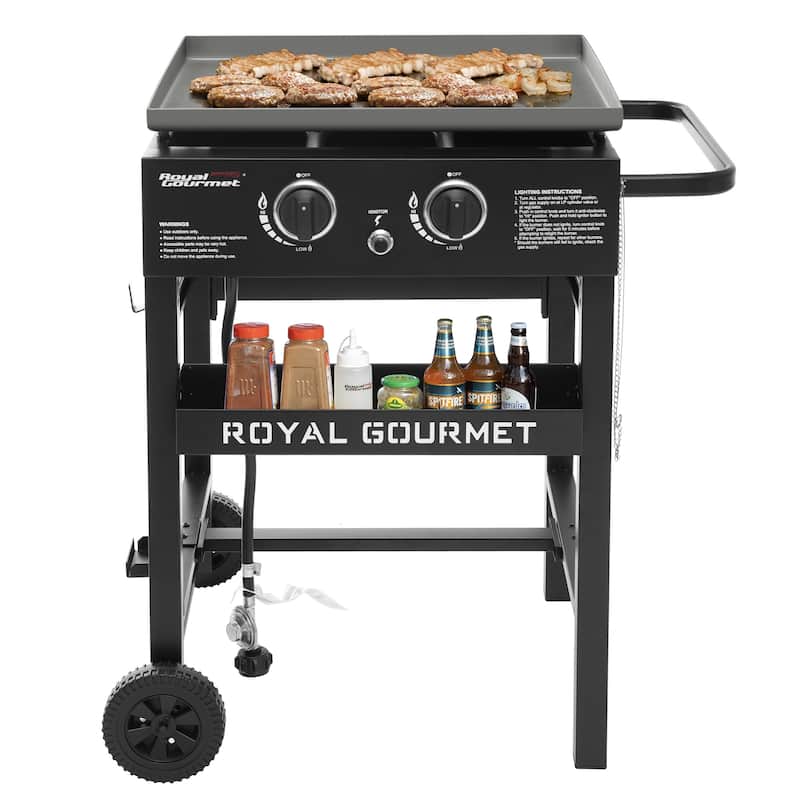 Royal Gourmet 2-Burner Gas Griddle,,Black