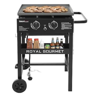 Royal Gourmet 2-Burner Gas Griddle,,Black