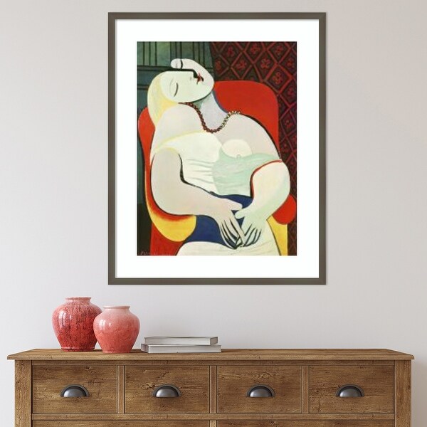 The Dream 1932 by Pablo Picasso Framed Wall Art Print - Bed Bath
