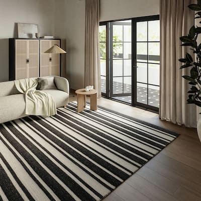 Frenshe Interiors Bowery Striped Wool Area Rug