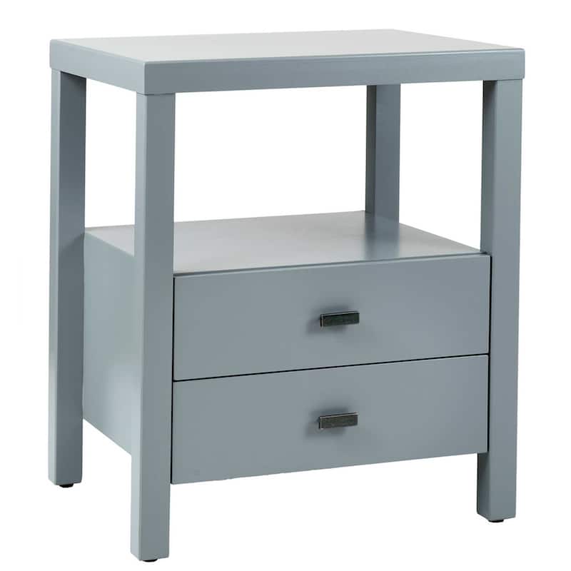 Painted Solid Acacia Wood Storage End Table by East at Main