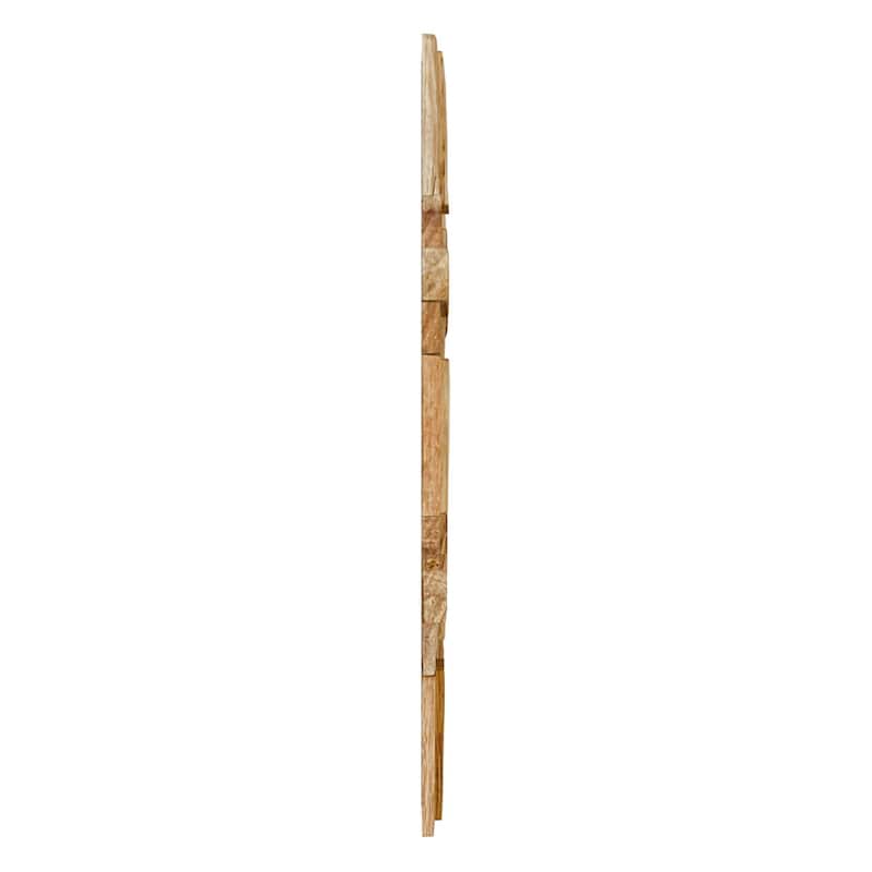 11 7/8"W x 11 7/8"H x 1/2"P Woodland Wood Mosaic Wall Tile, Old Boat Wood - 11 7/8"W x 11 7/8"H x 1/2"P