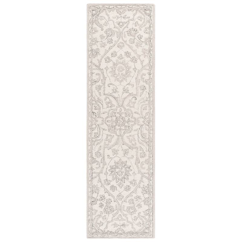 SAFAVIEH Handmade Metro Domizia Wool Rug - 2'3" x 8' Runner - Ivory/Beige