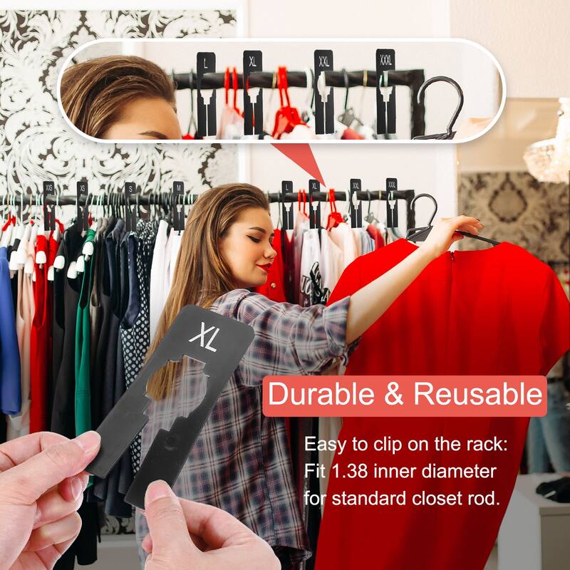 Clothes Dividers 10 Pack Rectangle with Marker Pen