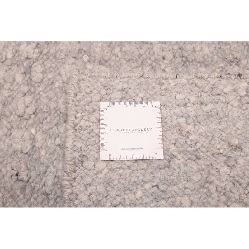 ECARPETGALLERY Hand-knotted Looma Grey Wool Rug - 8'0 x 9'9