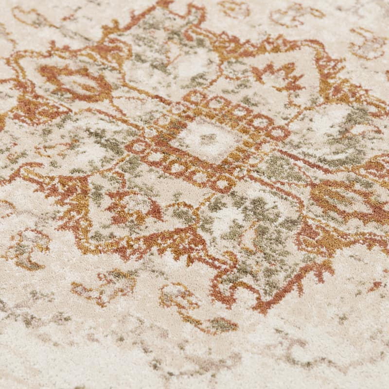 Alora Decor Sage Traditional Floral Medallion Wool Area Rug