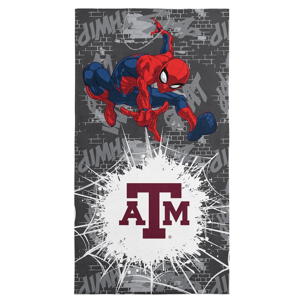 NCAA Marvel Spider-Man Web Core Microfiber Beach Towel