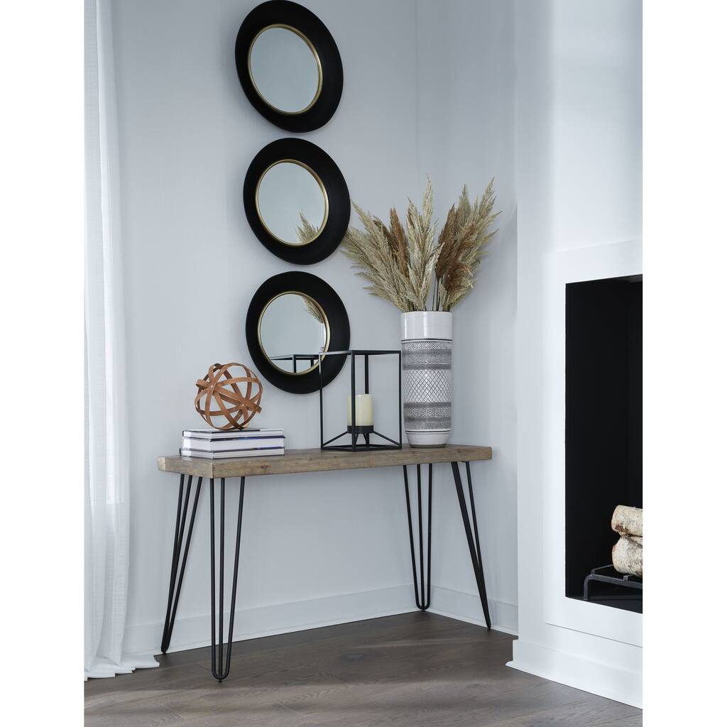 Everson Solid Fir Console Table in Sand Dollar - 29" x 41.8" x 18"
