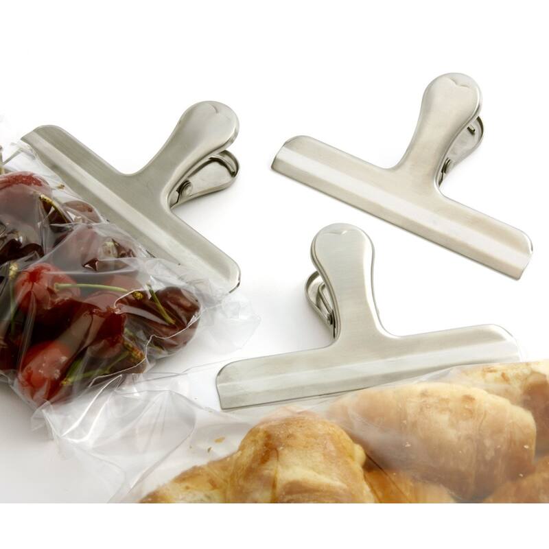 Norpro Stainless Steel Food Storage Jumbo Bag Clip - Silver