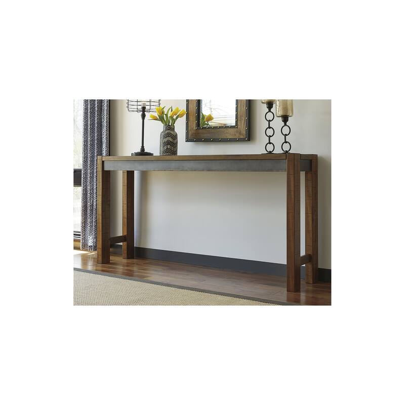 Signature Design by Ashley Torjin Brown/Gray 5-Piece Counter Height Dining Package - 72.13" W x 16.13" D x 36" H