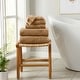 preview thumbnail 76 of 197, Linery & Co. Cotton Diamond Waffle Texture Bath Towels 6 Piece Set - Mocha