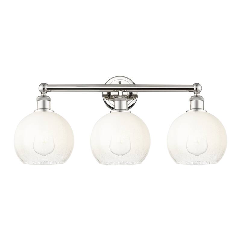 Innovations Lighting Endless Possibilities Edison - Brookhaven Globe - 3 Light 26" Bath Vanity Light - Polished Nickel/Opal
