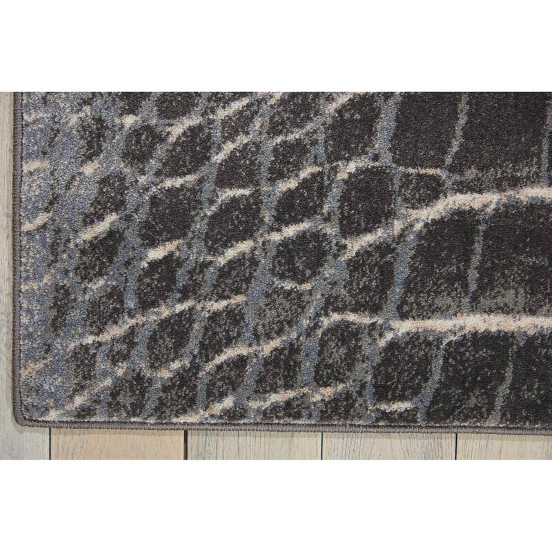Kaqu Distressed Modern Non Skid Stain Resistant Area Rug By HomeRoots - 87' X '63' X '0.5