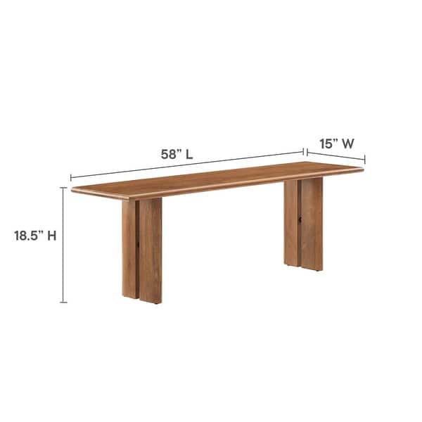 dimension image slide 0 of 4, Amistad 72" Wood Dining Table and Bench Set