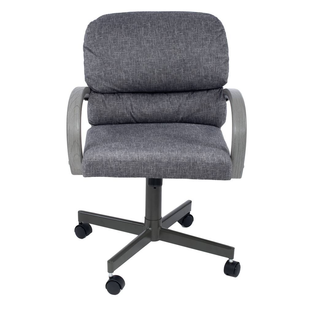 Casual Dining Cushion Swivel and Tilt Rolling Kitchen Chair