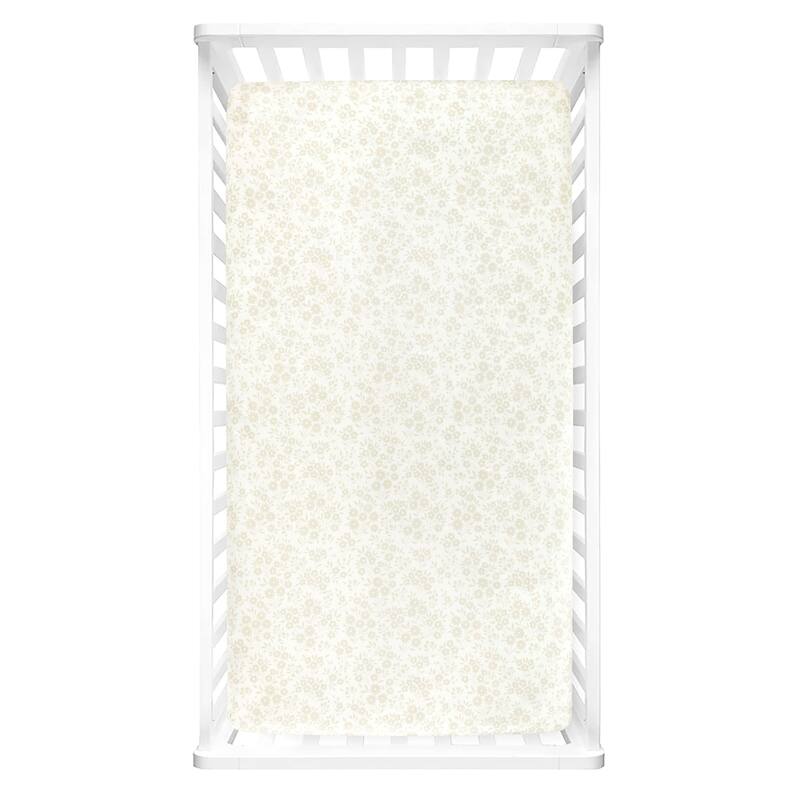 Lush Decor Baby Garden Of Flowers Soft & Plush Fitted Crib Sheet - 52"x 28" x 9"