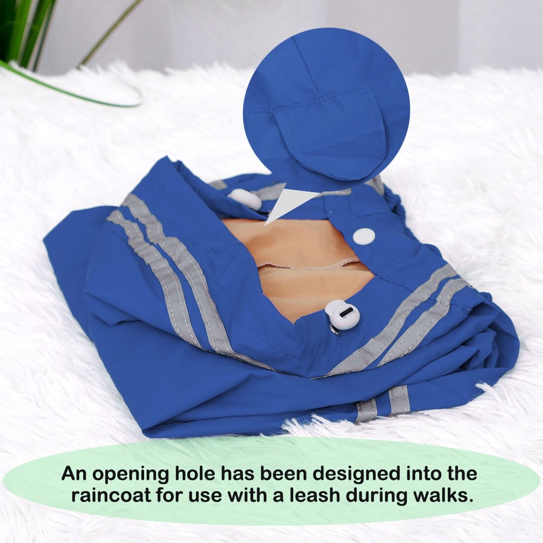 Shop Pet Dog Raincoat Dogs Rain Jacket Poncho Clothes Polyester