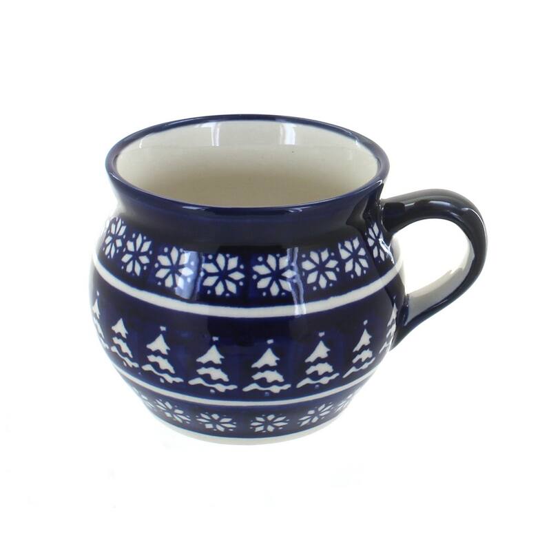 Blue Rose Polish Pottery 910 Zaklady Bell Shaped Mug - Winter Nights