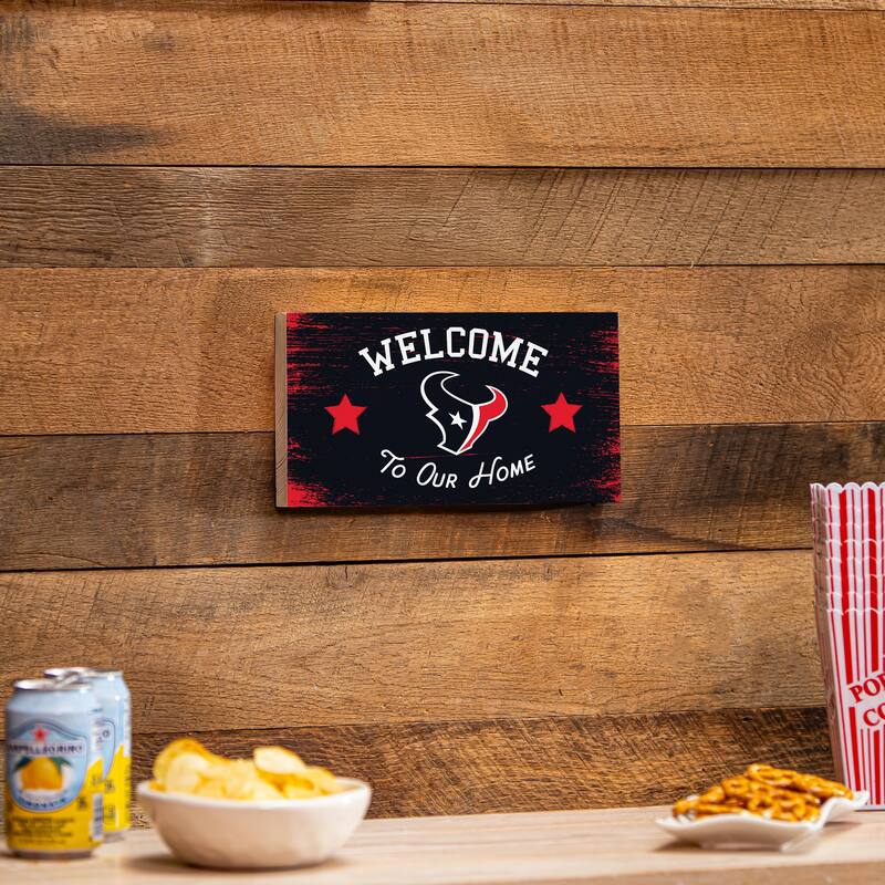 Houston Texans Wooden Door Decor Wall Sign - Multi-Color