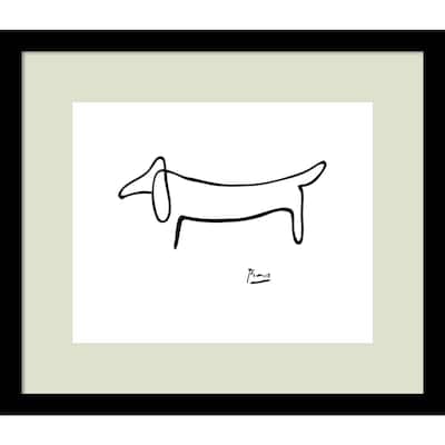 Framed Art Print 'Le Chien (The Dog)' by Pablo Picasso 15 x 13-inch