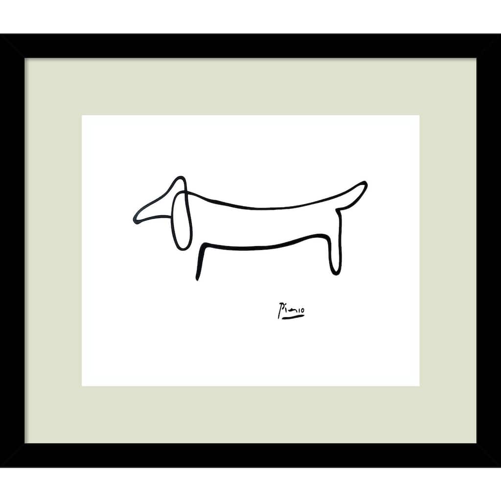 Framed Art Print 'Le Chien (The Dog)' by Pablo Picasso 15 x 13-inch
