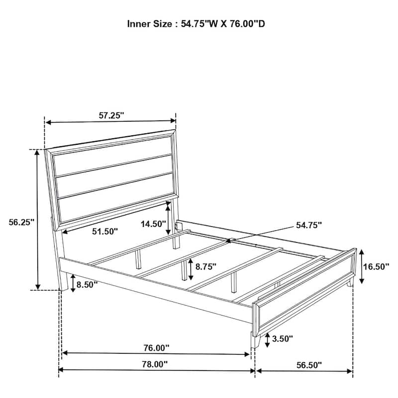 Watson Transitional Wood Panel Bed