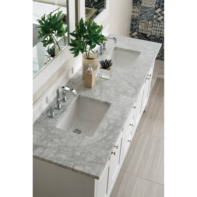 James Martin Vanities Palisades 72" Double Vanity, Bright White