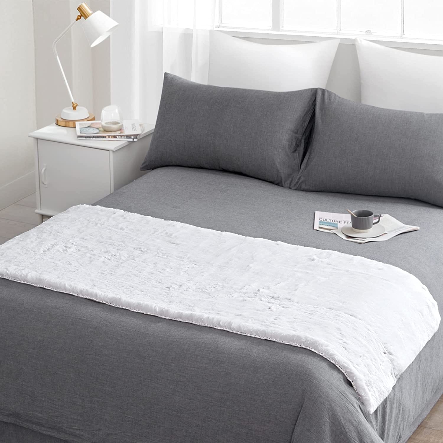 King size end of bed throw on sale