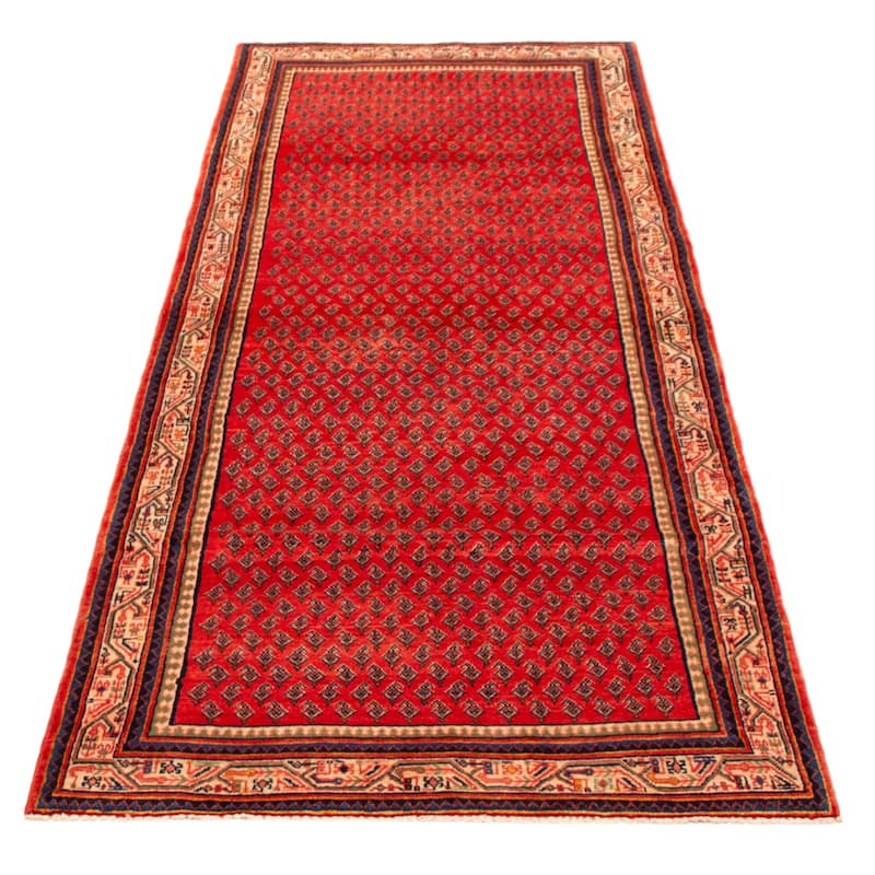 ECARPETGALLERY Hand-knotted Andelz Red Wool Rug - 4'1 x 10'2