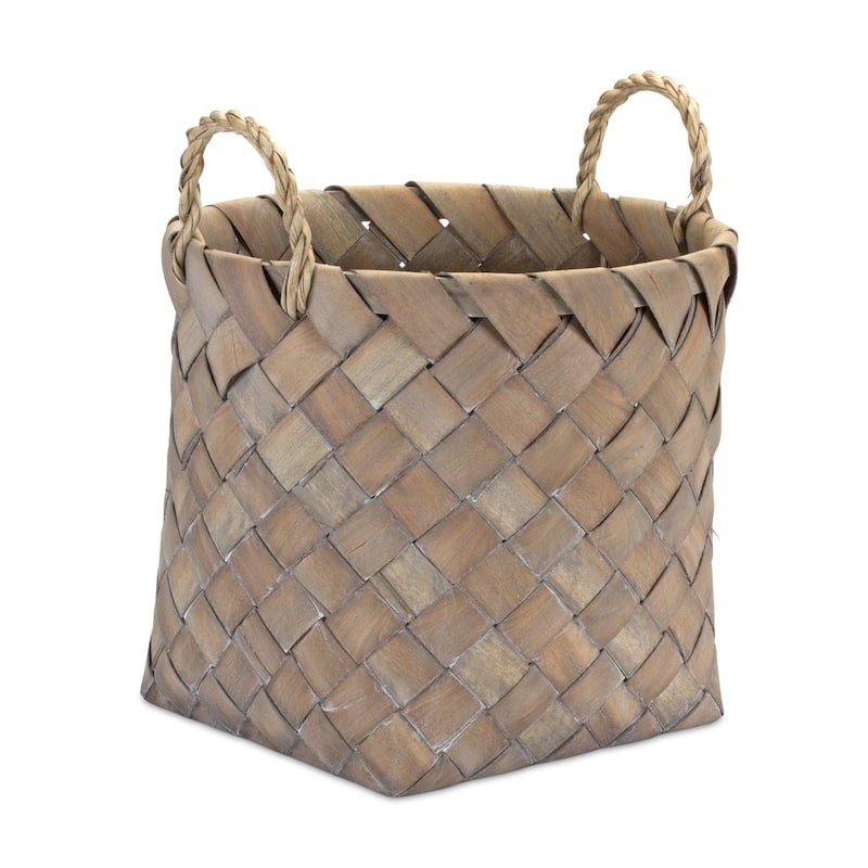 Woven Wicker Storage Baskets - 13.5" - Set of 3