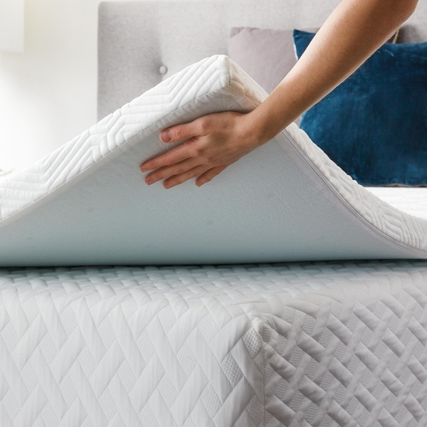LUCID 2 Inch Traditional Foam Mattress Topper 3 Year  Assorted Sizes 