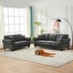preview thumbnail 11 of 20, 63" Velvet Upholstered Sofa with Curved Armrests, Luxurious Accent Sofa Couch Loveseat with Nailheads